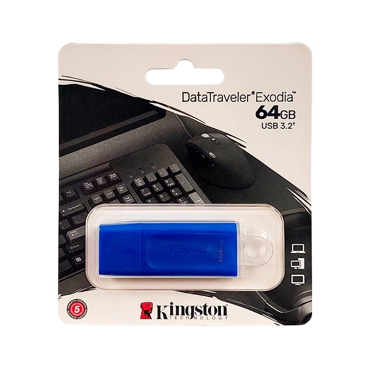 Pendrive Kingston 64 GB 3.2 DTX Exodia Azul Art.KC-U2G64-7GB